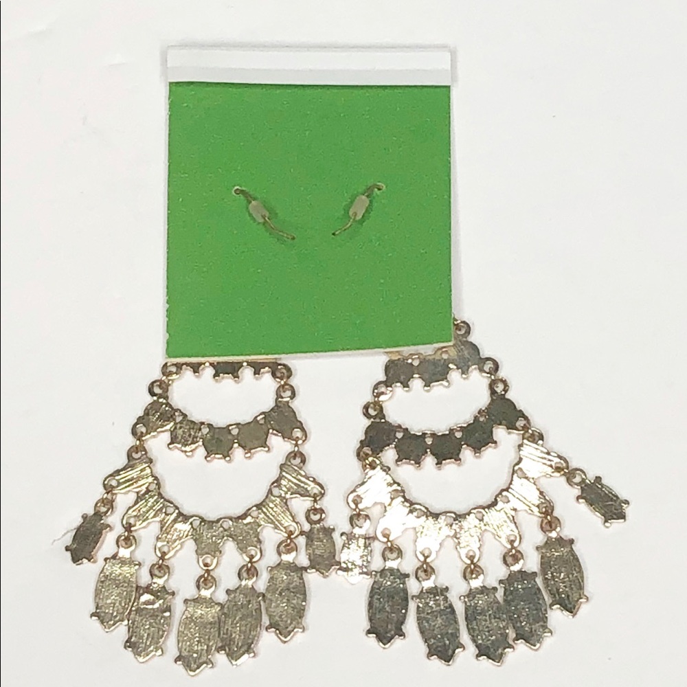 Last Chance……NWOT Kate Spade Rose Gold Pink Chandelier Earrings - Picture 4 of 8